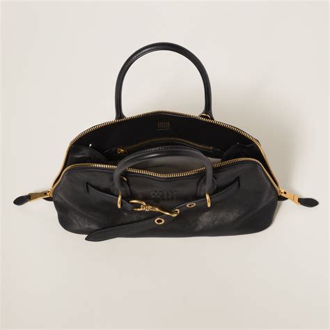 bolso miu miu negro|Bolso Aventure De Napa Negro .